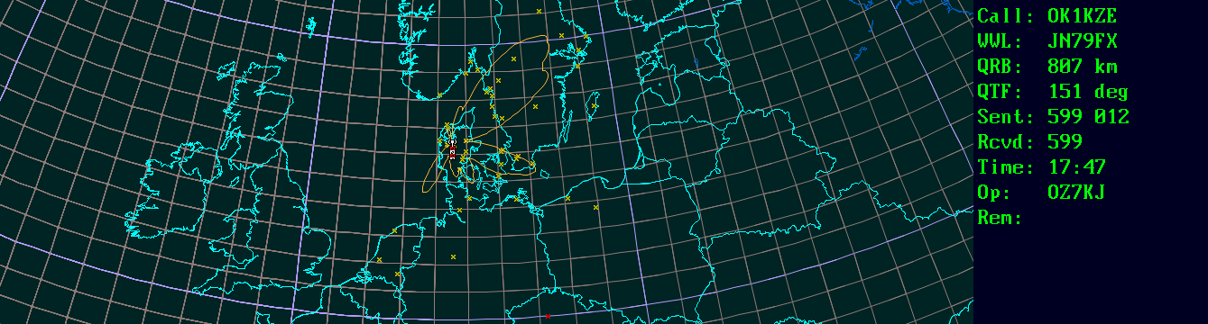 Polar map for 435 MHz