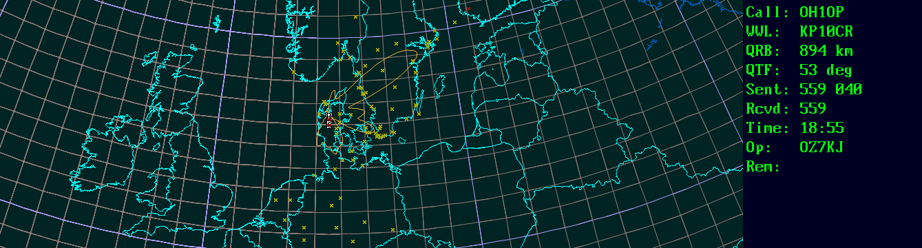 Polar map for 145 MHz