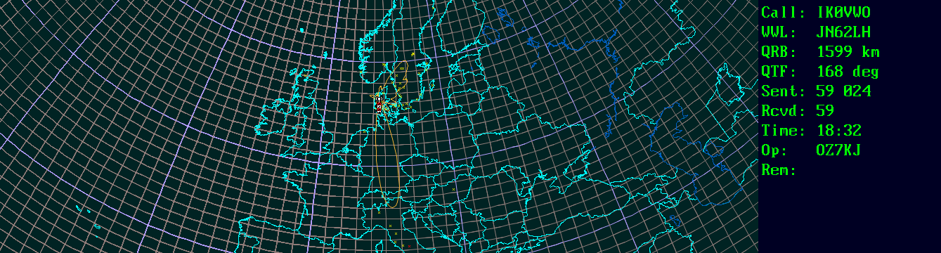 Polar map for 50 MHz