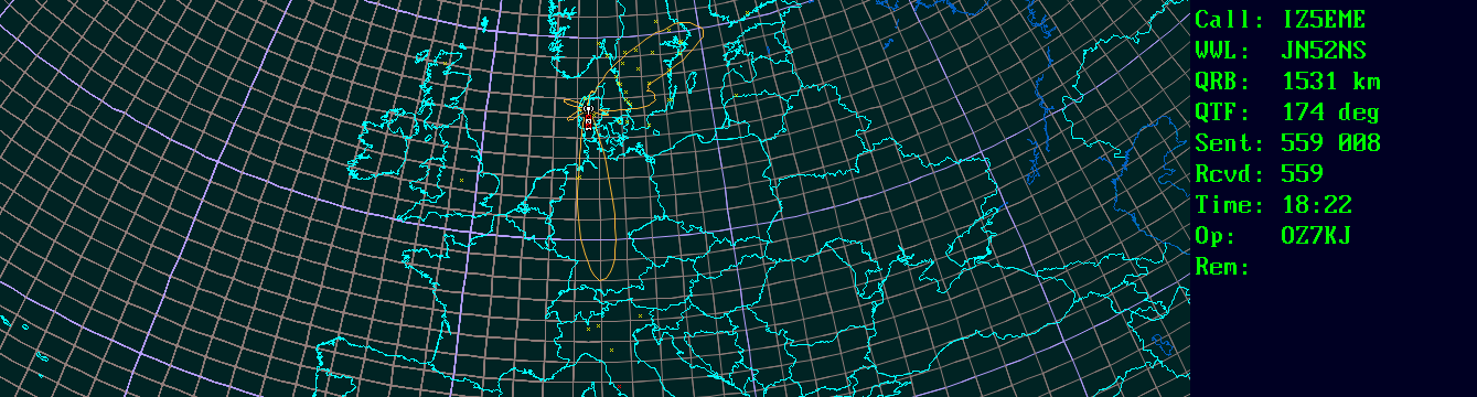 Polar map for 50 MHz