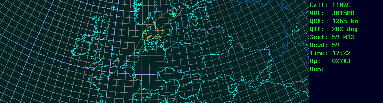 Polar map for 145 MHz