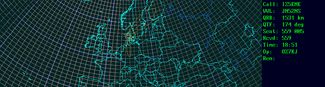 Polar map for 50 MHz