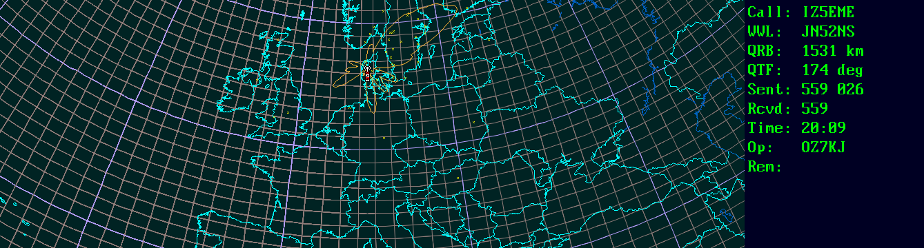 Polar map for 50 MHz