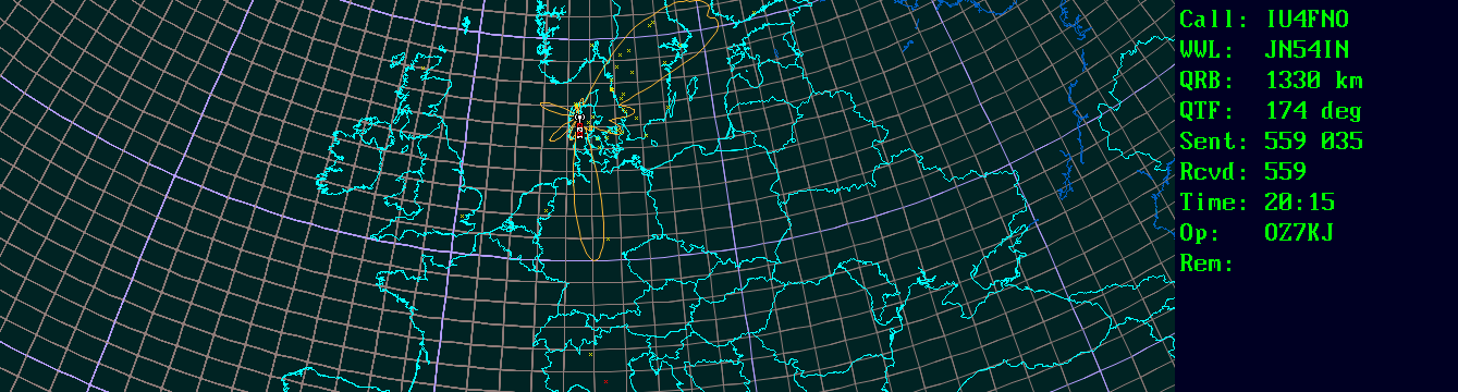 Polar map for 50 MHz