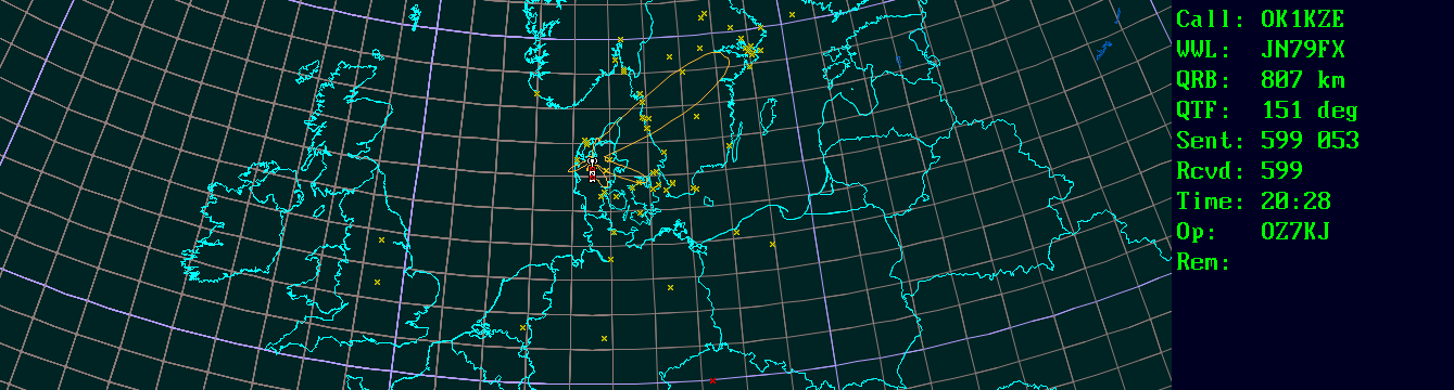 Polar map for 435 MHz