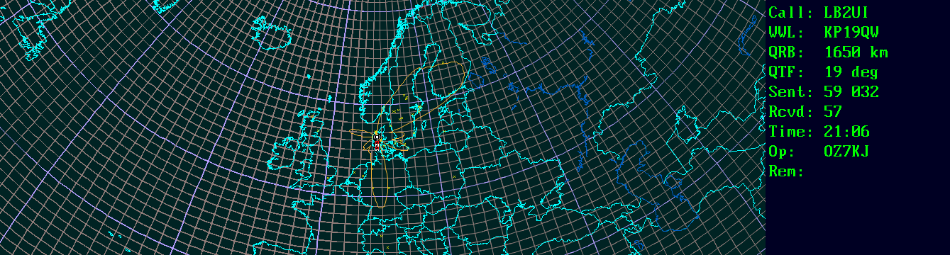 Polar map for 50 MHz