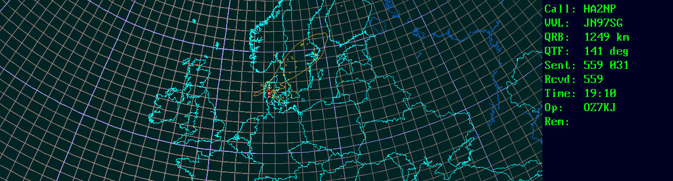 Polar map for 50 MHz