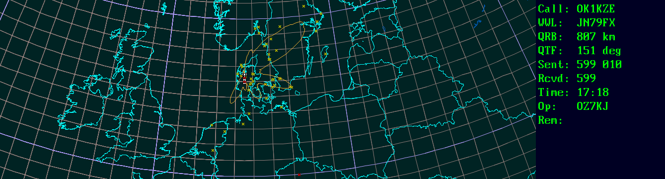 Polar map for 435 MHz