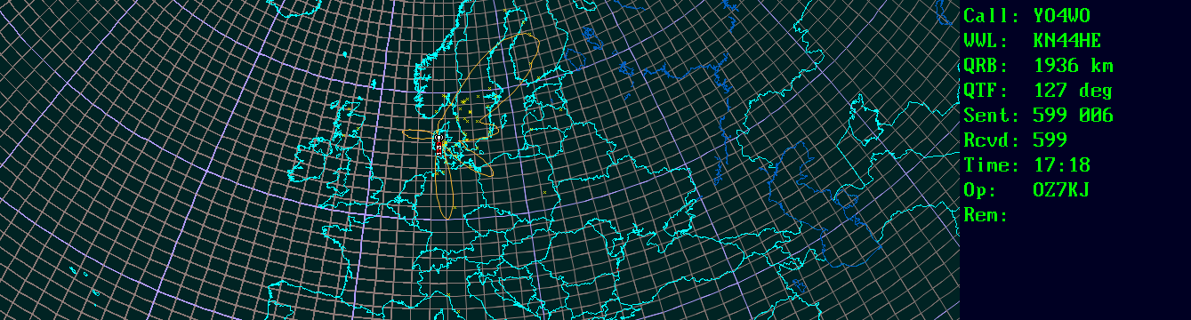 Polar map for 50 MHz