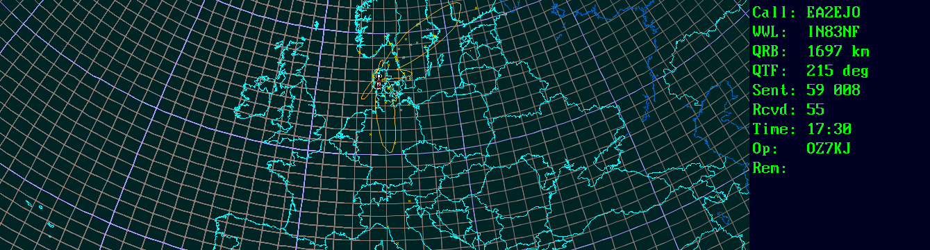 Polar map for 50 MHz