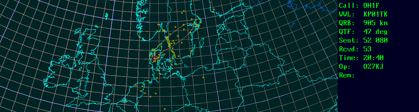 Polar map for 145 MHz