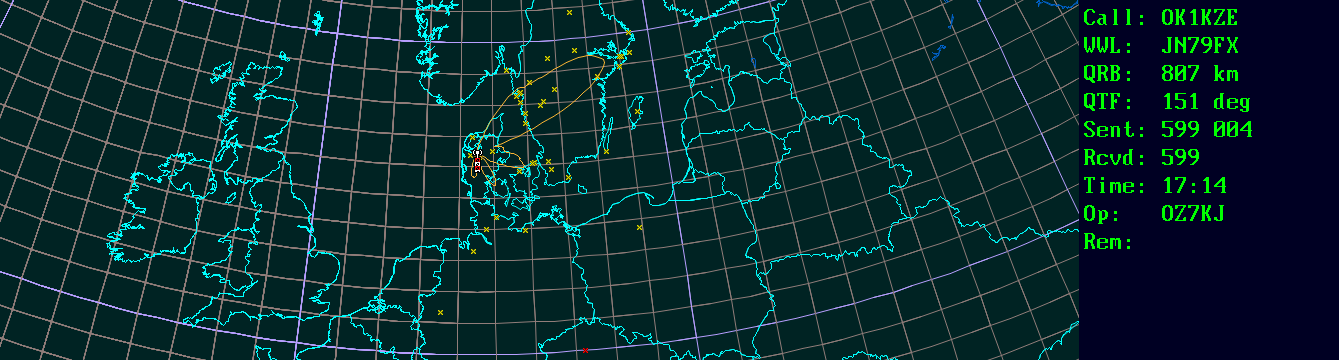 Polar map for 435 MHz