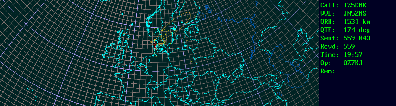 Polar map for 50 MHz