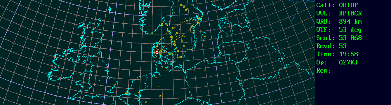 Polar map for 145 MHz