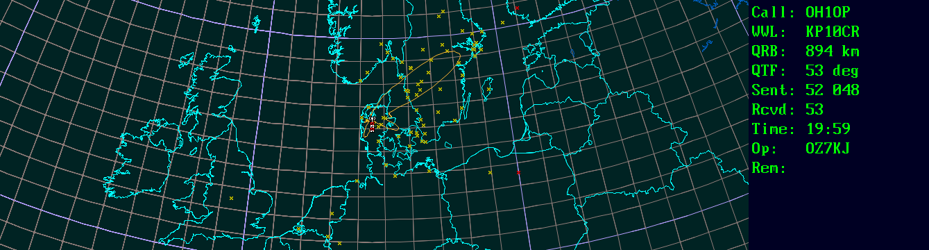 Polar map for 145 MHz