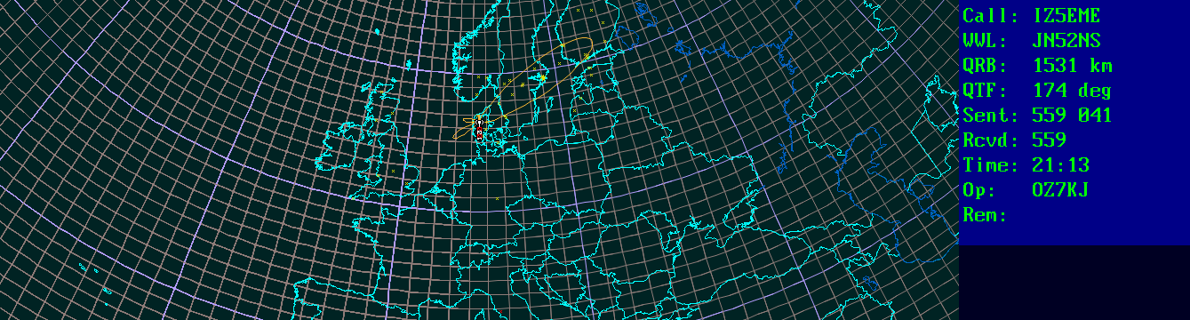 Polar map for 50 MHz