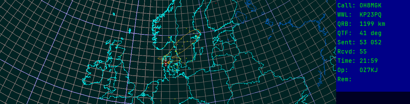 Polar map for 50 MHz