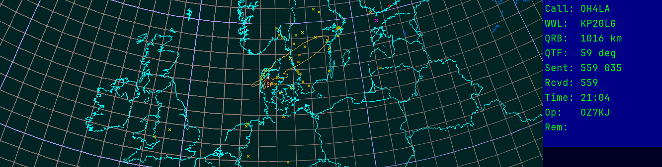 Polar map for 50 MHz